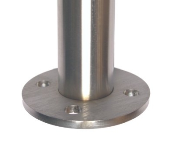 Eckpfosten 42,4 mm, Bodenmontage, Rohrtr�ger: 90 Grad, konisch